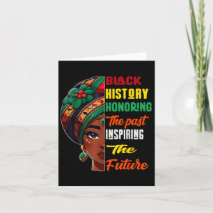 Tarjeta Mes de la historia negra honrando el futuro inspir
