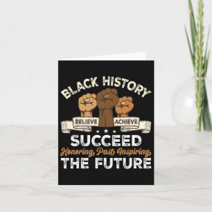 Tarjeta Mes de la historia negra honrando el futuro inspir