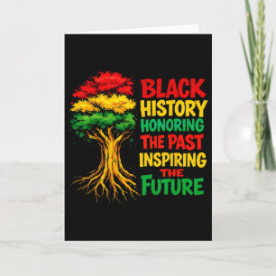 Tarjeta Mes de la Historia Negra Honrando el Pasado Americ