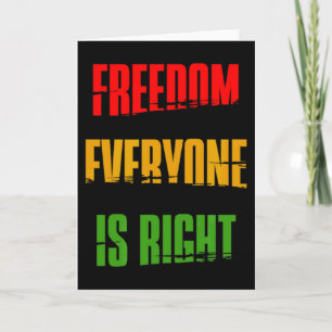 Tarjeta Mes de la Historia Negra Libertad Todos Tienen Raz