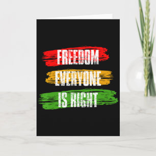 Tarjeta Mes de la Historia Negra Libertad Todos tienen raz