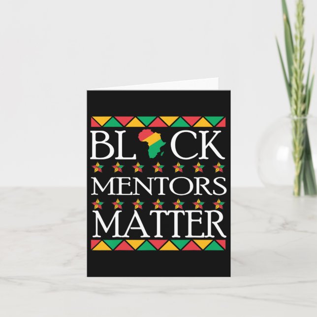 Tarjeta Mes de la historia negra los mentores problemático (Anverso)