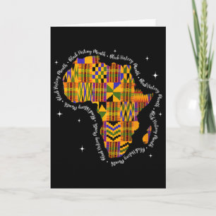 Tarjeta Mes de la Historia Negra Mapa de África Colorido K