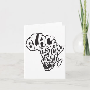 Tarjeta Mes de la Historia Negra Mapa de África Diseño edu