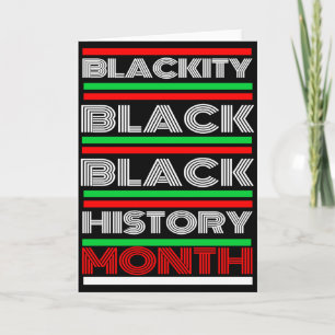 Tarjeta Mes de la Historia Negra Melanina Afroamericano Br