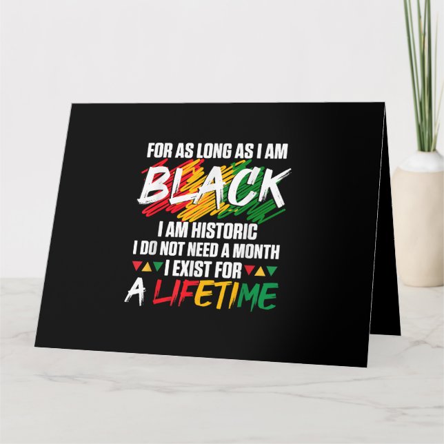Tarjeta Mes de la historia negra mientras sea negro (Anverso)