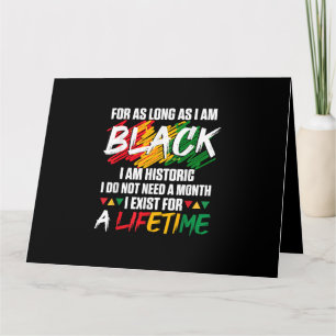 Tarjeta Mes de la historia negra mientras sea negro