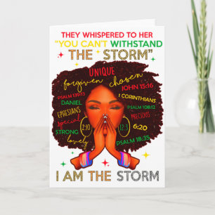 Tarjeta Mes de la Historia Negra Mujer Africana Afro Soy L