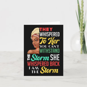 Tarjeta Mes de la Historia Negra Mujer Chica Tormenta Melá