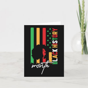Tarjeta Mes de la Historia Negra Orgullo Famoso Africano-E