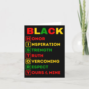 Tarjeta Mes de la Historia Negra Orgullo Famoso Africano-E