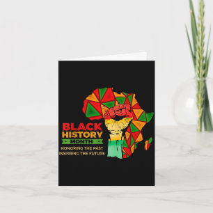 Tarjeta Mes de la historia negra orgullo puño chicas Junet