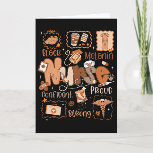 Tarjeta Mes de la Historia Negra Orgullo Seguro Melanina E