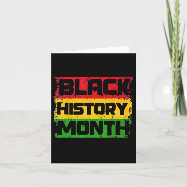 Tarjeta Mes de la historia negra orgulloso de ser el mes d (Anverso)