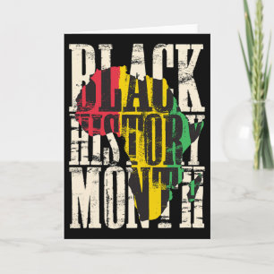 Tarjeta Mes de la Historia Negra Orgulloso Mapa Africano C