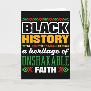 Tarjeta Mes de la Historia Negra Patrimonio Fe