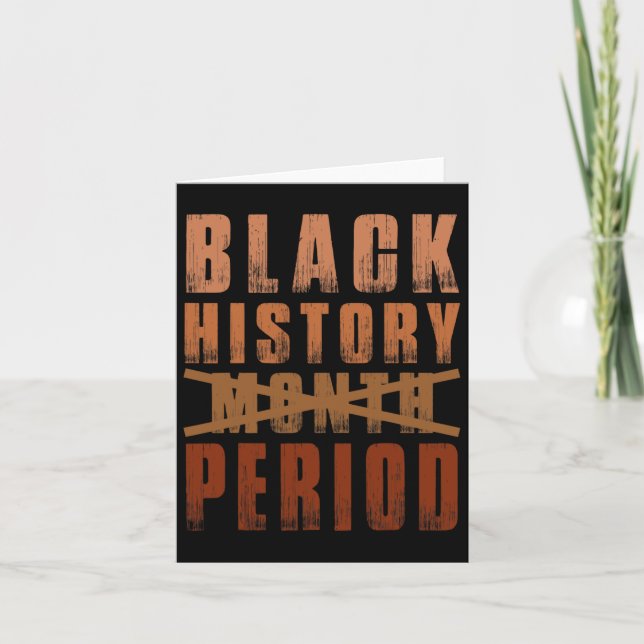 Tarjeta Mes de la Historia Negra Periodo Melanin Afroaméri (Anverso)