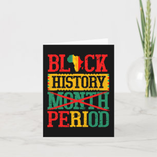 Tarjeta Mes de la Historia Negra Periodo Melanina Orgullo