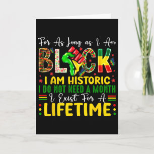 Tarjeta Mes de la Historia Negra Por Todo el Tiempo que Se