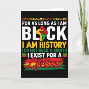 Tarjeta Mes de la Historia Negra Por Todo el Tiempo que Se