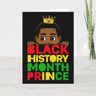 Tarjeta Mes de la Historia Negra Príncipe Africano Melanin