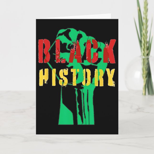 Tarjeta Mes de la Historia Negra, Puño del Poder Negro (Anverso)