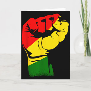 Tarjeta Mes de la Historia Negra Puño Poderoso África Afri