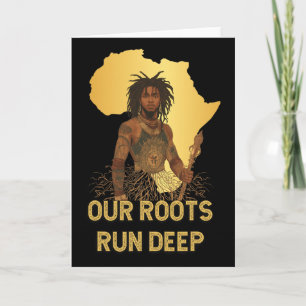 Tarjeta Mes de la Historia Negra Raíces Africanas Profunda
