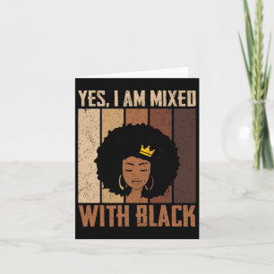 Tarjeta Mes de la Historia Negra Sí, estoy mezclado con Áf