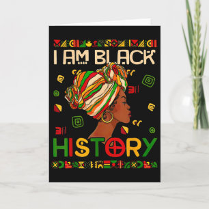 Tarjeta Mes de la Historia Negra Soy Historia Negra Mujer 