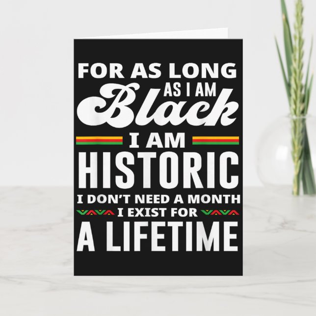 Tarjeta Mes de la Historia Negra Soy Histórico  (Anverso)