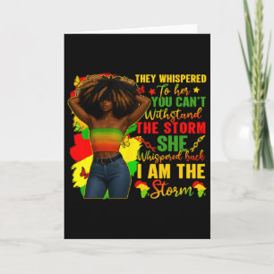 Tarjeta Mes de la Historia Negra Soy La Tormenta Reina Neg