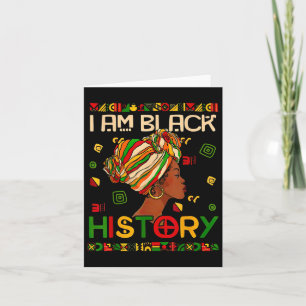 Tarjeta Mes de la historia negra soy mujer negra