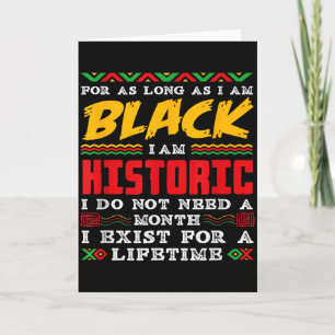 Tarjeta Mes de la Historia Negra Soy Negro Histórico