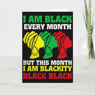 Tarjeta Mes de la Historia Negra Soy Negro Todos los Meses