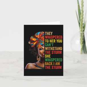 Tarjeta Mes de la Historia Negra Tee African Woman Afro I 