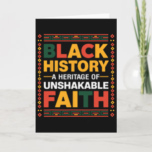 Tarjeta Mes de la Historia Negra Un Legado de Fe Inquebran