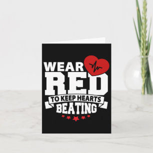 Tarjeta Mes de la Salud - Vestir Rojo - Conciencia sobre l