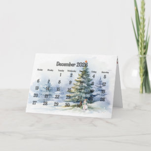 Tarjeta Mes de los Navidades de diciembre de 2025
