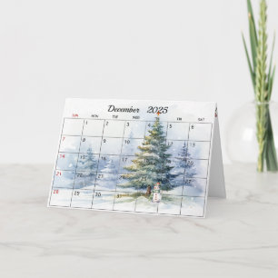 Tarjeta Mes de los Navidades de diciembre de 2025