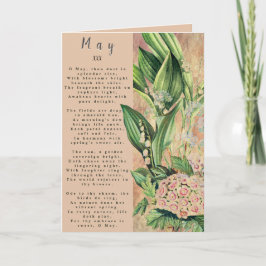 Tarjeta Mes de Mayo Nació Flor Prosa