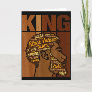 Tarjeta Mes del Historia Negra Rey Africano Melanina Padre