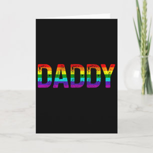 Tarjeta Mes del Orgullo Gay del Papá Día del Padre Arcoíri