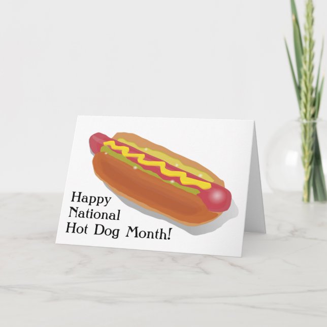 Tarjeta Mes nacional del perro caliente (Anverso)