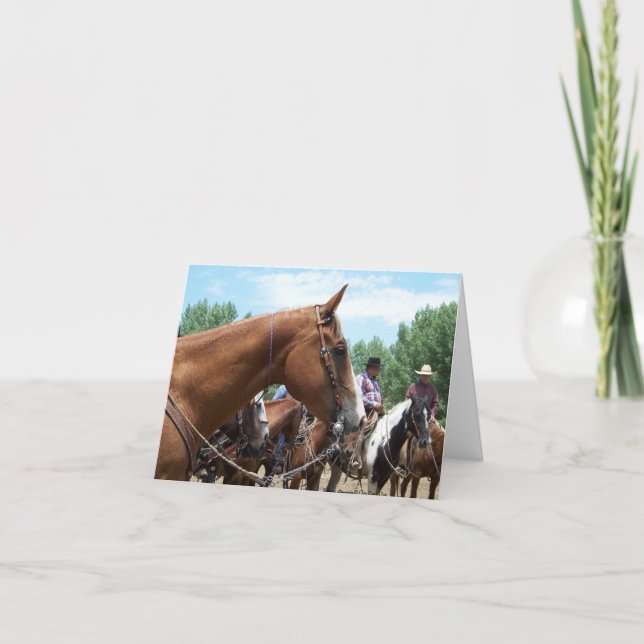 Tarjeta "MES - Un gran caballo" Notecard (Anverso)