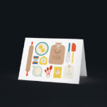 Tarjeta Mesa de Baker<br><div class="desc">Artículos de panadería para hornear una torta de cumpleaños</div>