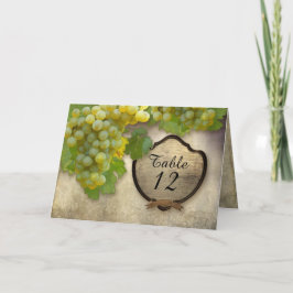 Tarjeta Mesa de la recepción Número de Personalizar Vineya