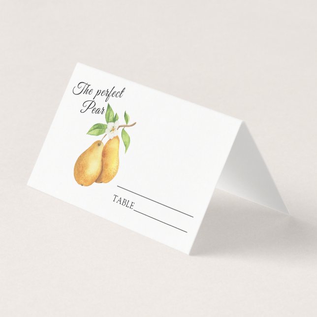 Tarjeta Mesa de números de boda de Pears - número de mesa  (Anverso)