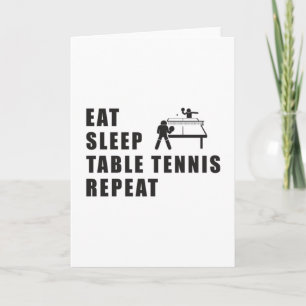 Tarjeta Mesa de tenis Paddle Ping Pong Repetir la idea de 