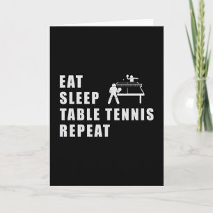 Tarjeta Mesa de tenis Paddle Ping Pong Repita regalo graci